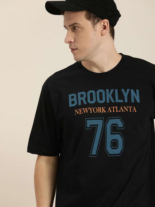 Dillinger Black Typographic Oversized T-Shirt