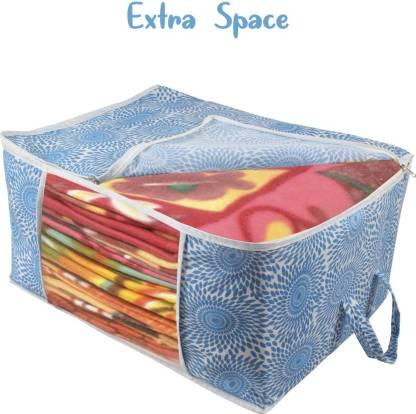 Storage Bag, Storage Organizer, Blanket Cover with Side Handles (Pack of 3)