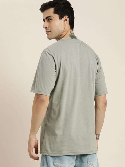 Dillinger Grey Typographic Oversized T-Shirt