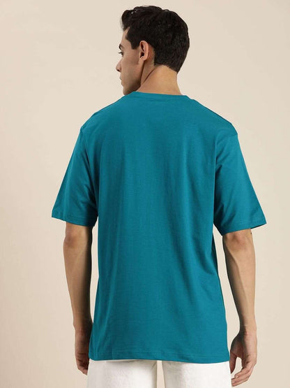 Dillinger Blue Graphic Oversized T-shirt