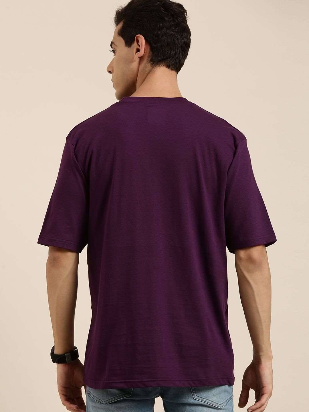 Dillinger Purple Typographic Oversized T-Shirt