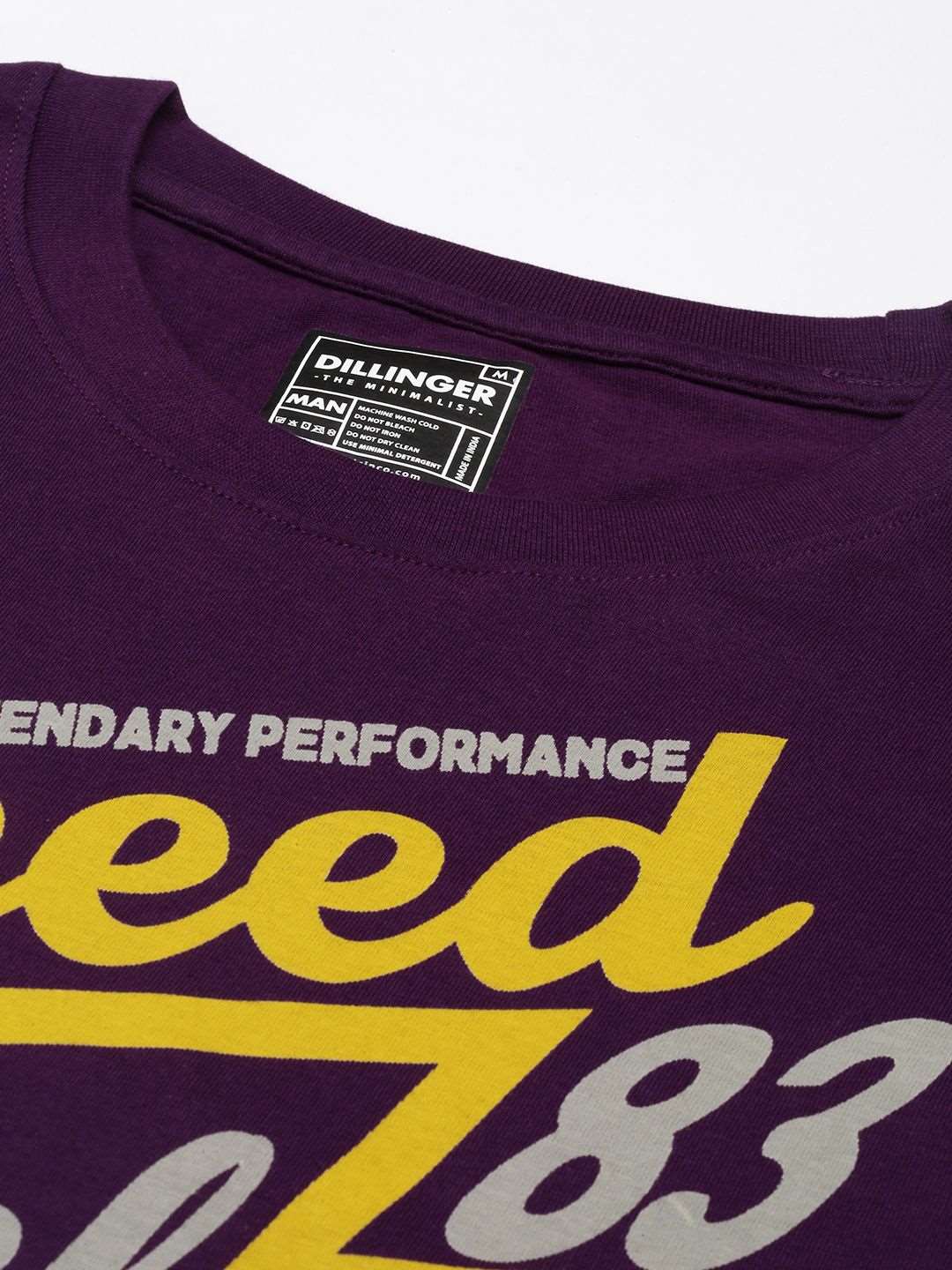 Dillinger Purple Typographic Oversized T-Shirt
