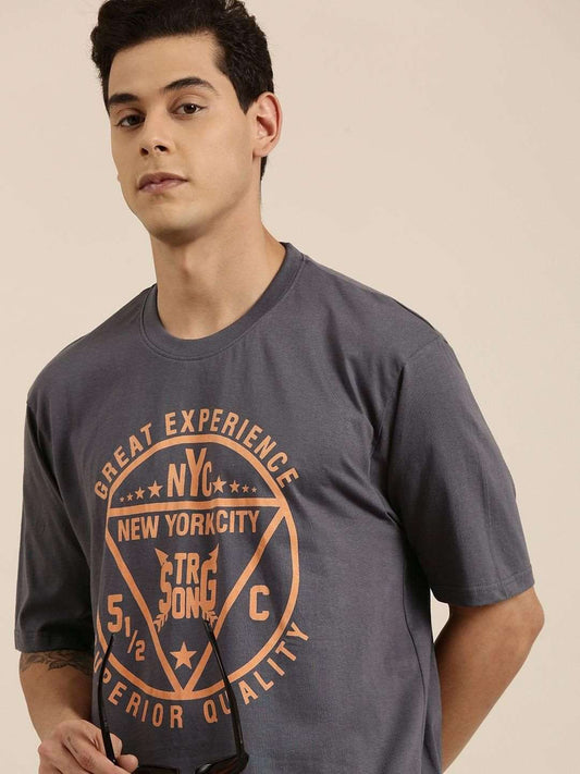 Dillinger Grey Graphic Oversized T-Shirt