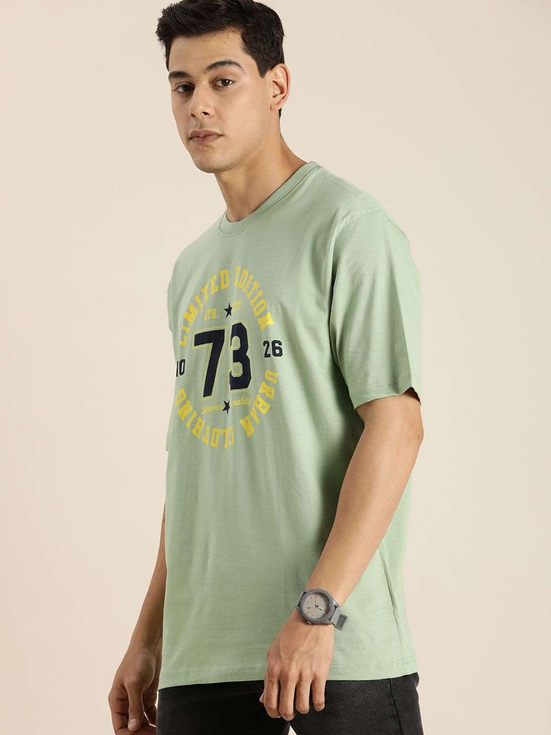 Dillinger Green Typographic Oversized T-shirt