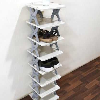 Corner Smart Foldable Shoes Shelf 5 Tier Shoe Rack
