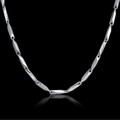Fashion Frill Stainless Steel Silver Chain For Men