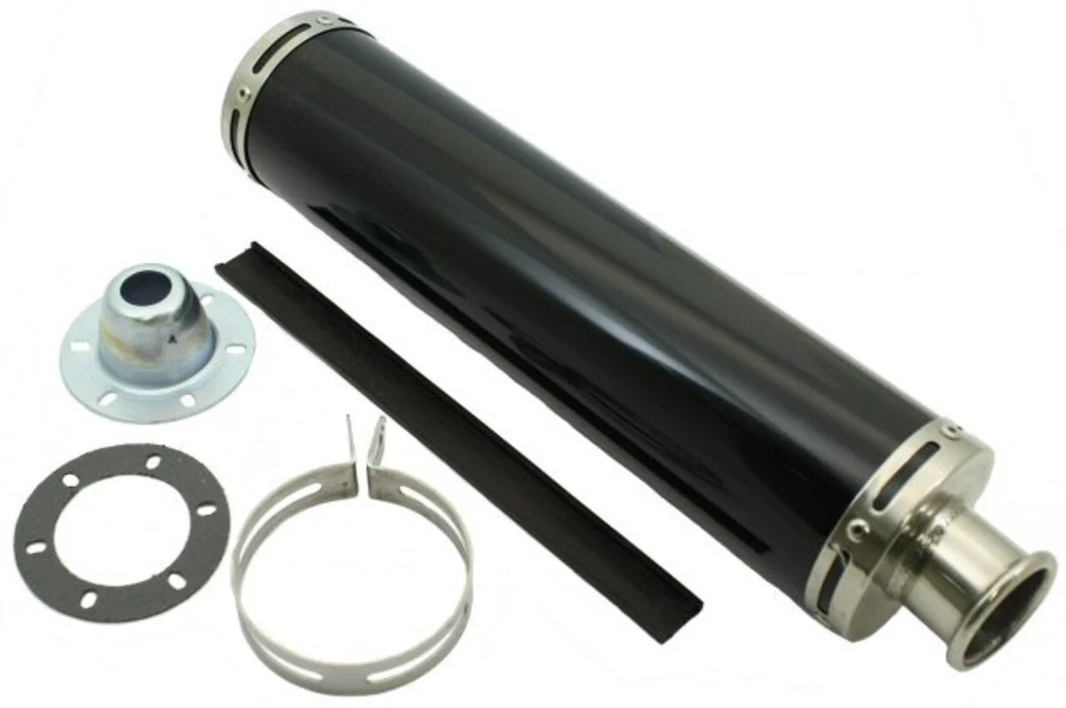 1381-high-performance-racing-exhaust-black-for-150cc-gy6-and-250cc-4-stroke-engines-1.webp High Performance Racing Exhaust Black for 150cc GY6 and 250cc 4-stroke Engines
