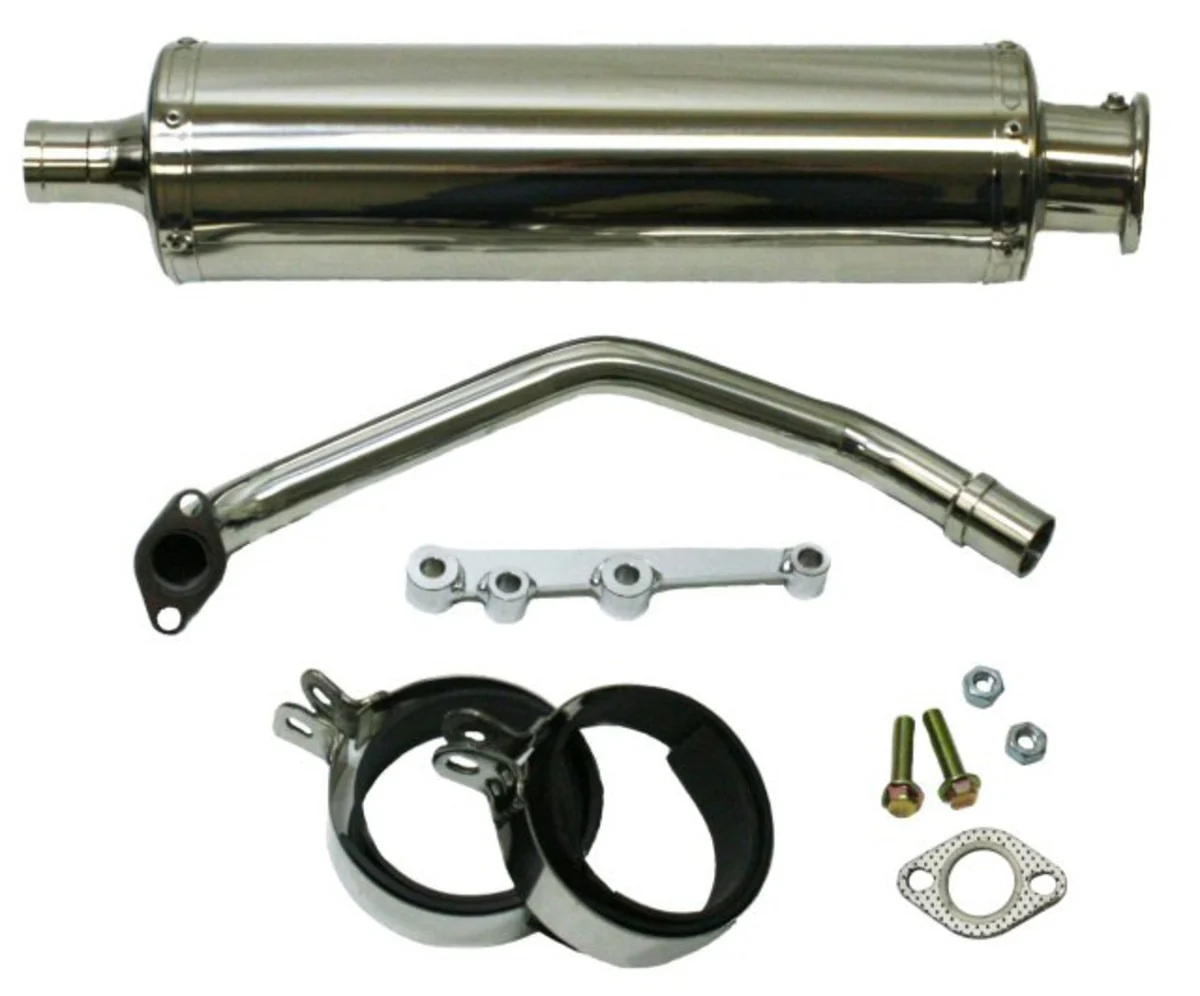 1384-ssp-g-2nd-gen-gy6-round-stainless-performance-exhaust-1.webp SSP-G 2nd Gen GY6 Round Stainless Performance Exhaust
