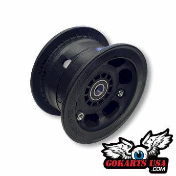 5" Wheel, 4" Wide, 3/4" Id Bearings, Nylon, Split Rim, Go Kart, Mini Bike