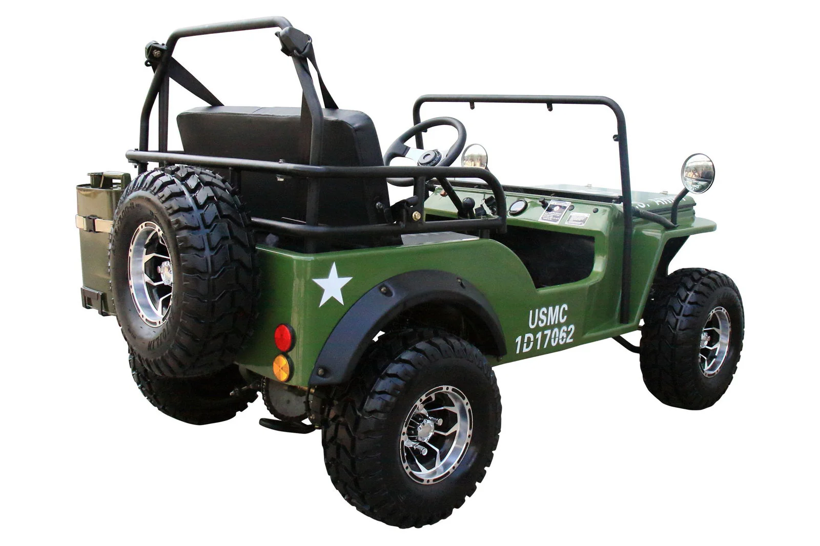 Willys Style Jeep Go Kart, 125cc Gas Engine, 3-speed with Reverse, Ages 12 and up