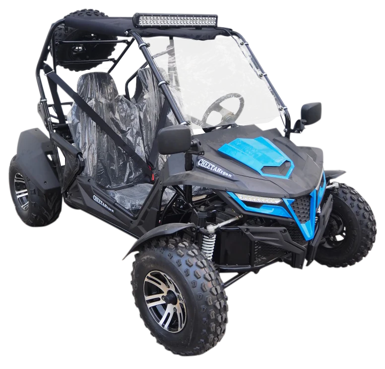 TrailMaster Cheetah 200X Go Kart (Special) CVT Automatic with Reverse, Alloy Wheels, Windshield