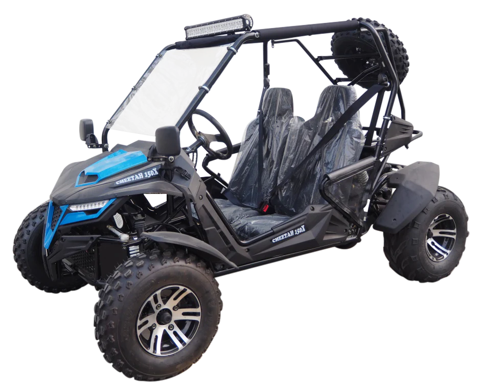 TrailMaster Cheetah 200X Go Kart (Special) CVT Automatic with Reverse, Alloy Wheels, Windshield