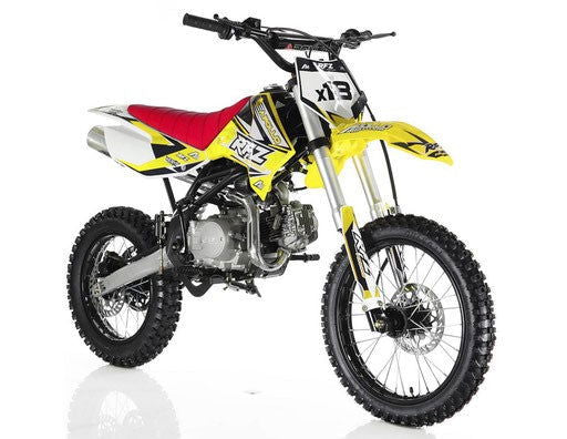 Apollo RFZ 125cc X18 Dirt Bike, 4-Speed Manual, Dual Disc Brakes, 17/14 inch Wheels, Ages 12 and up