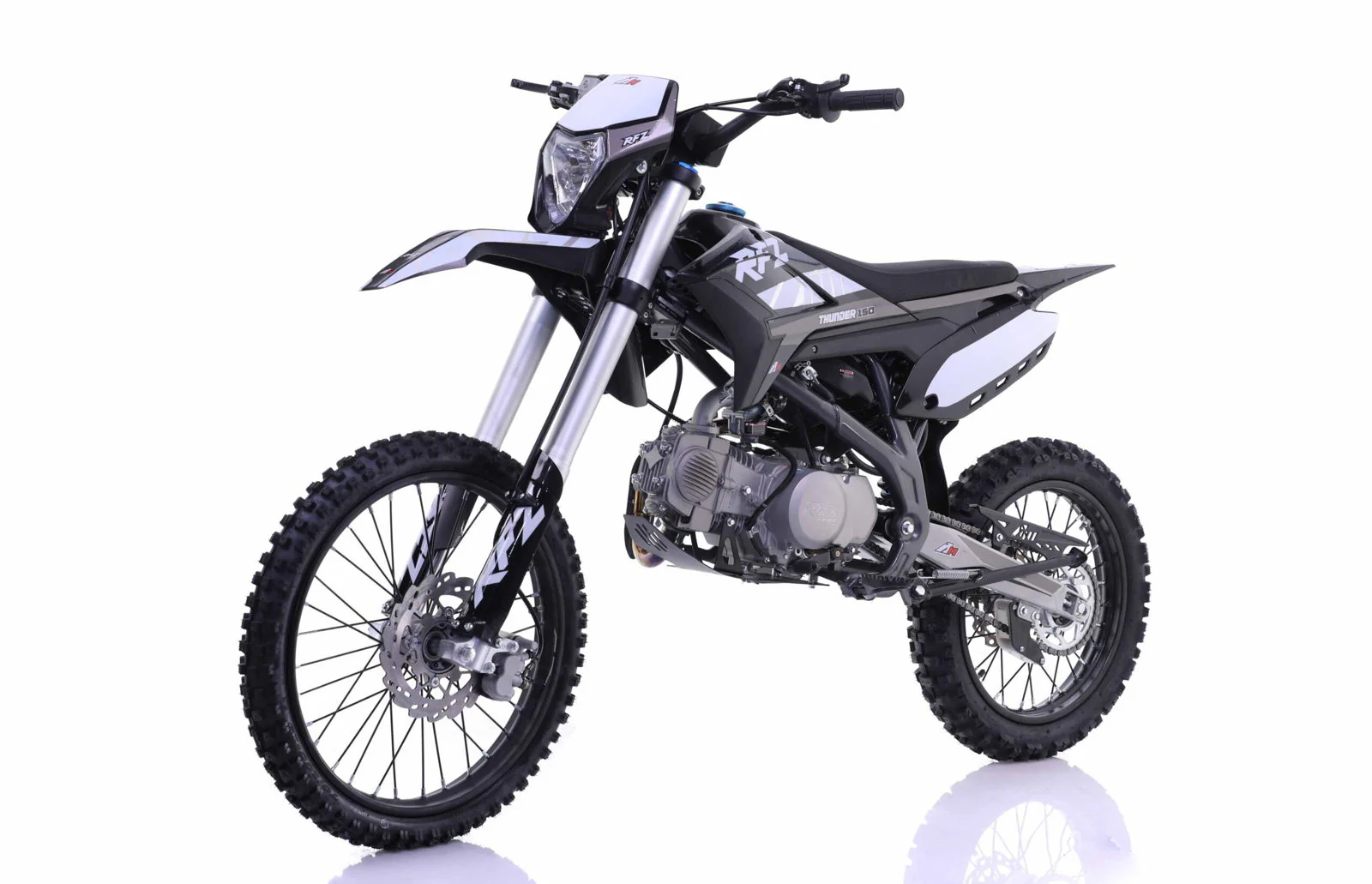 Apollo Thunder RFZ150 DLX 140cc Dirt Bike, 4-Speed Manual, 19/16 inch Wheels, Headlight, Age 16 and up