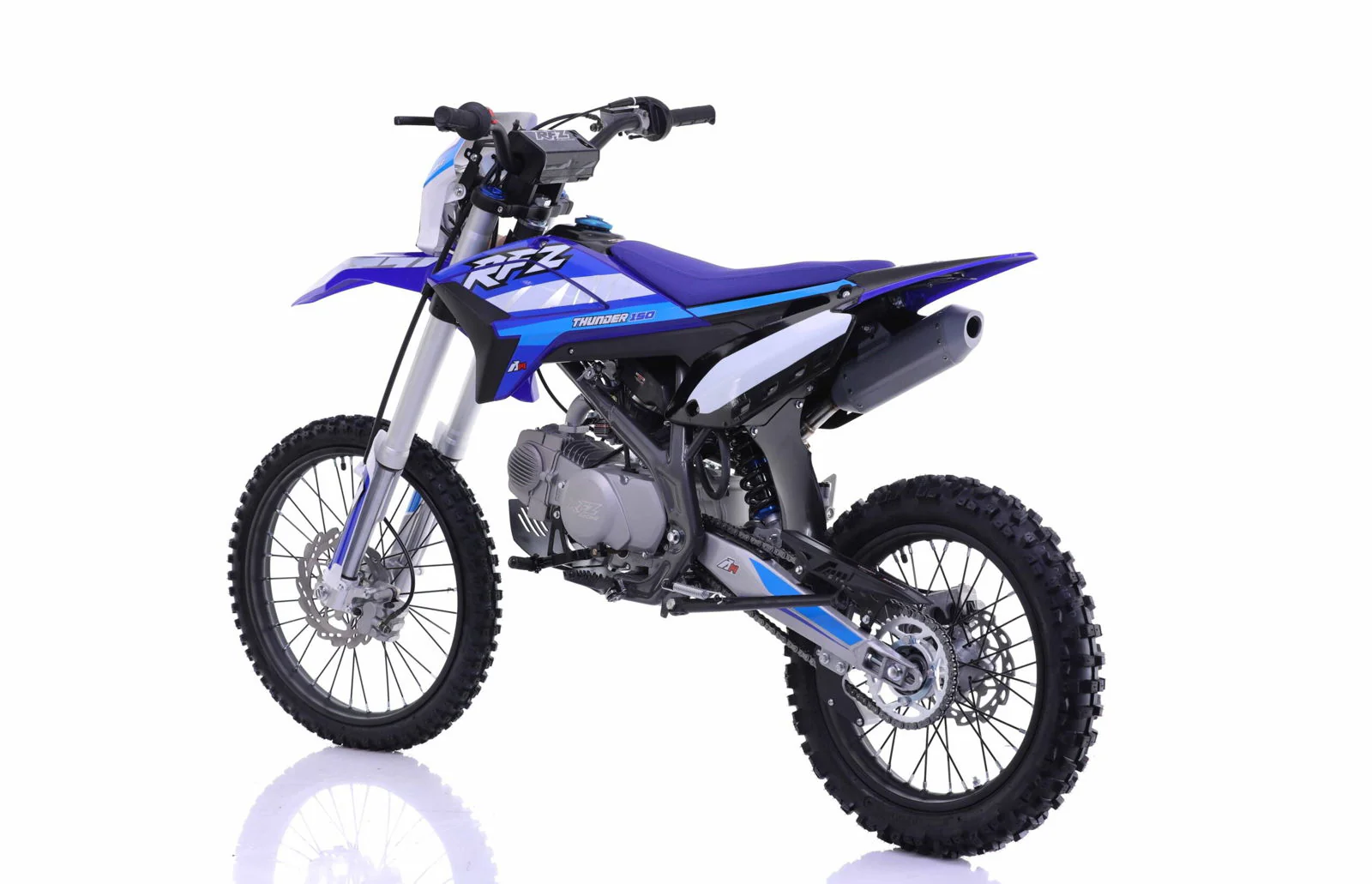 Apollo Thunder RFZ150 DLX 140cc Dirt Bike, 4-Speed Manual, 19/16 inch Wheels, Headlight, Age 16 and up