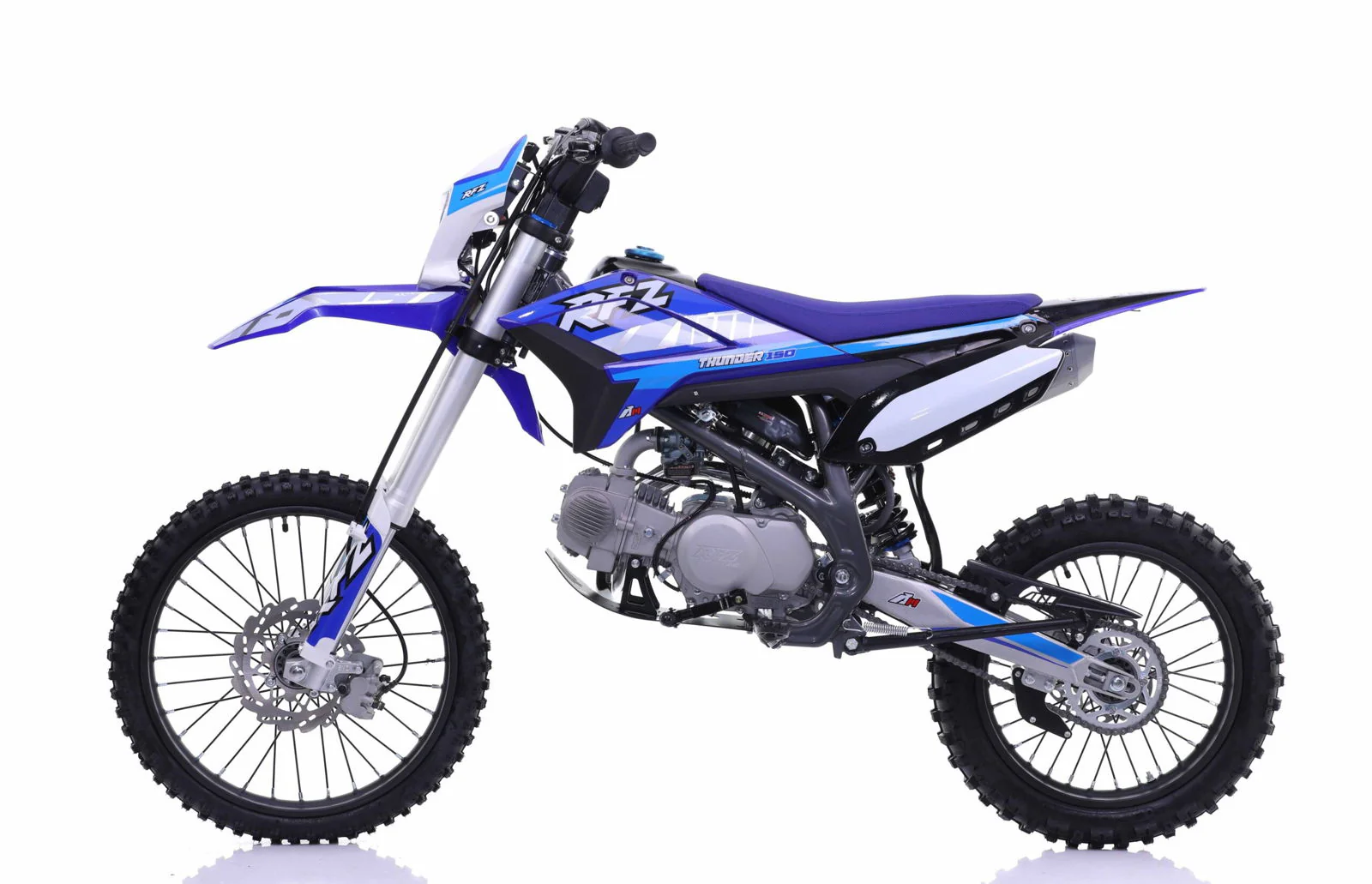 Apollo Thunder RFZ150 DLX 140cc Dirt Bike, 4-Speed Manual, 19/16 inch Wheels, Headlight, Age 16 and up