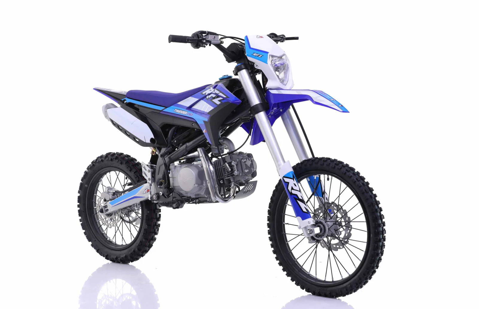 Apollo Thunder RFZ150 DLX 140cc Dirt Bike, 4-Speed Manual, 19/16 inch Wheels, Headlight, Age 16 and up