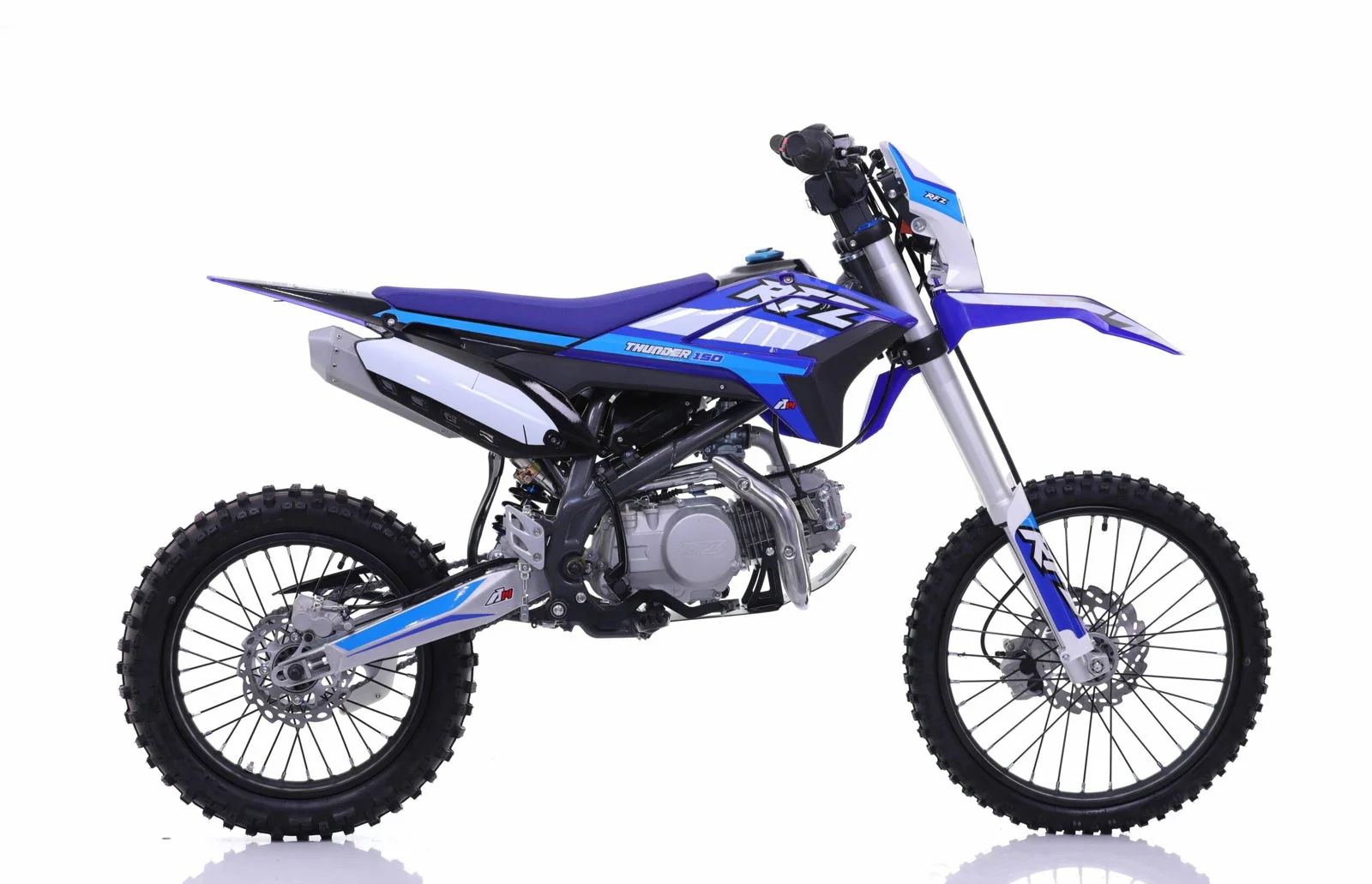 Apollo Thunder RFZ150 DLX 140cc Dirt Bike, 4-Speed Manual, 19/16 inch Wheels, Headlight, Age 16 and up