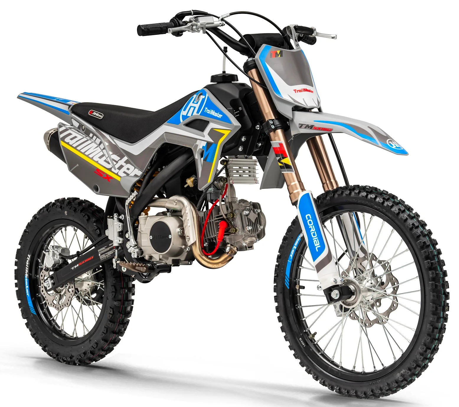 1732-blue-blue-variation-1.webp TrailMaster SX150 Pro Series Dirt Bike, Electric Start, 4-Speed Manual, Dual Disc Brakes, (19/16) Wheels