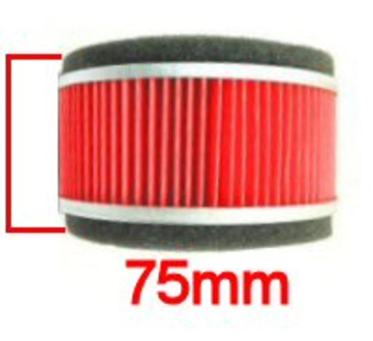 GY6 Stock Round Air Filter- 75mm Height