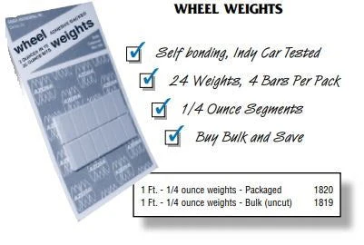 1956-1820-self-bonding-wheel-weights-1-ft.-1-4-ounce-4-bars-per-pack-1.webp 1820 Self Bonding Wheel Weights, 1 Ft. 1/4 Ounce (4 Bars Per Pack)