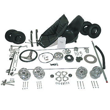 Go Kart Rebuild Kit, 5 in. Aluminum Wheels, Less Frame