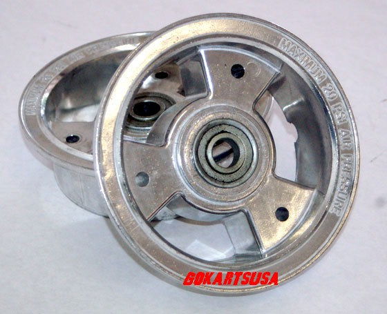 1125 6" Aluminum Tri-Star Go Kart Front Wheel and Tire Assembly