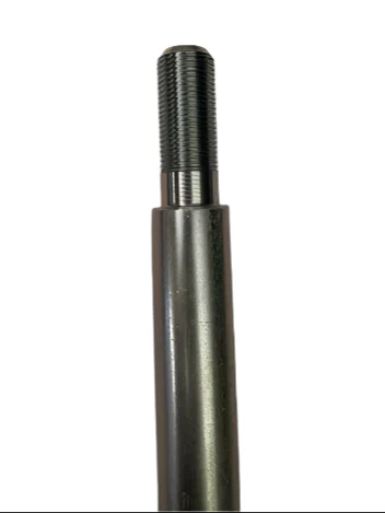 Go Kart Axle, Solid Steel, 34 in. Length, 1 in. Diameter, 2 in. Stepped Threaded Ends, Offset 1/4 in. Keyways