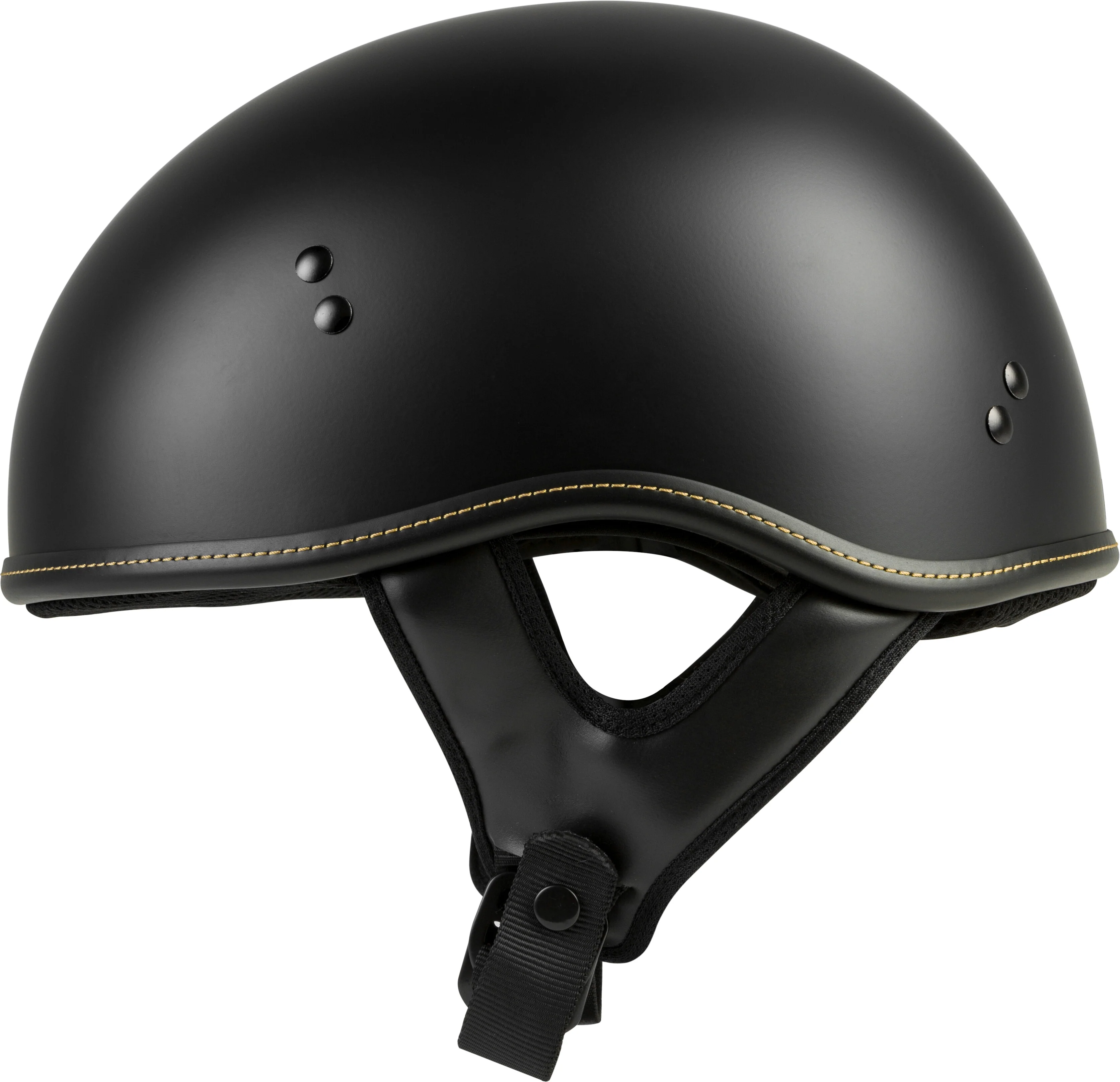 .357 Solid Half Helmet Matte Black Sm