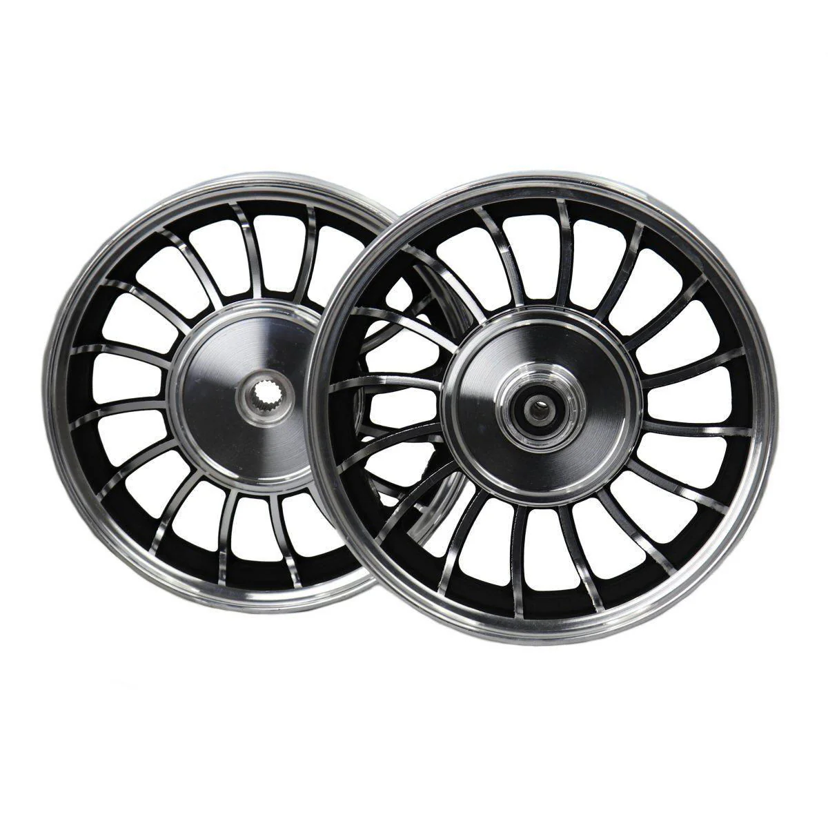 10" Wheel Set for Retro 50cc Scooters - Silver