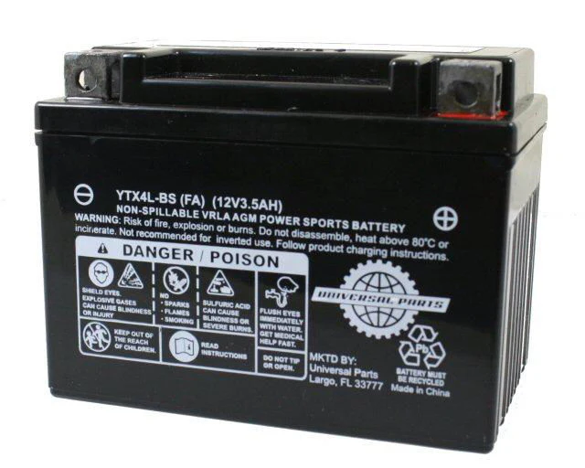 12V 3AH Battery YTX4L-BS - Factory Activated