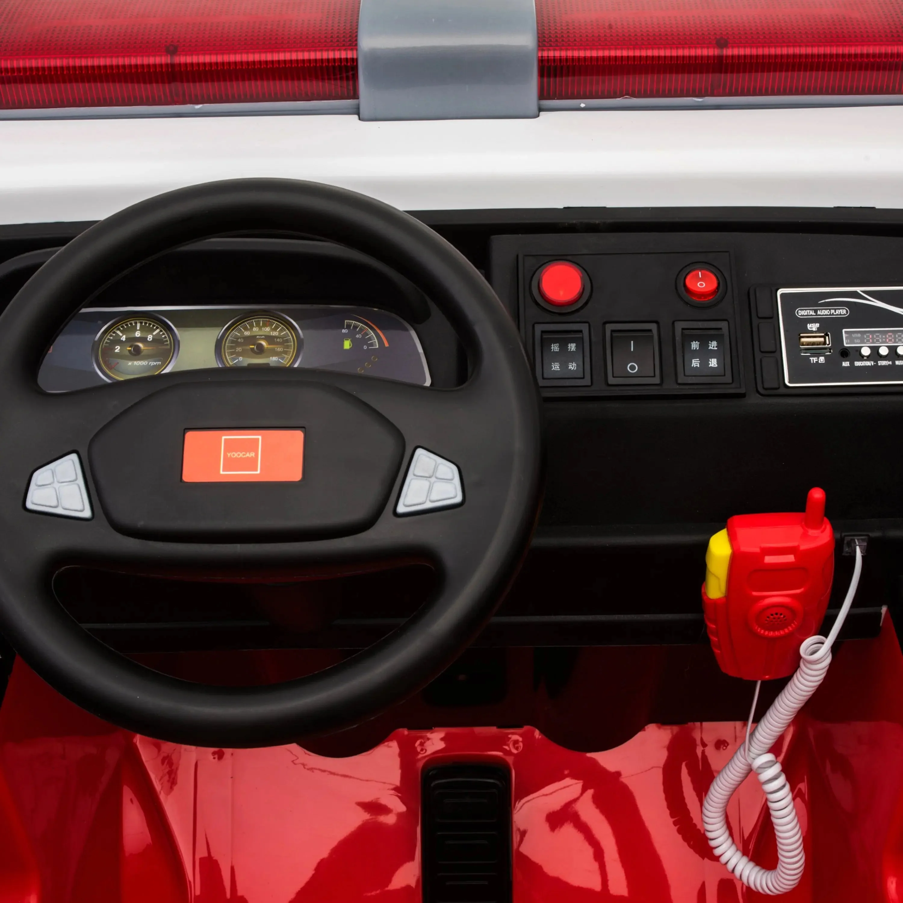 3816-24v-freddo-fire-truck-2-seater-ride-on-11.webp 24V Freddo Fire Truck 2-Seater Ride on