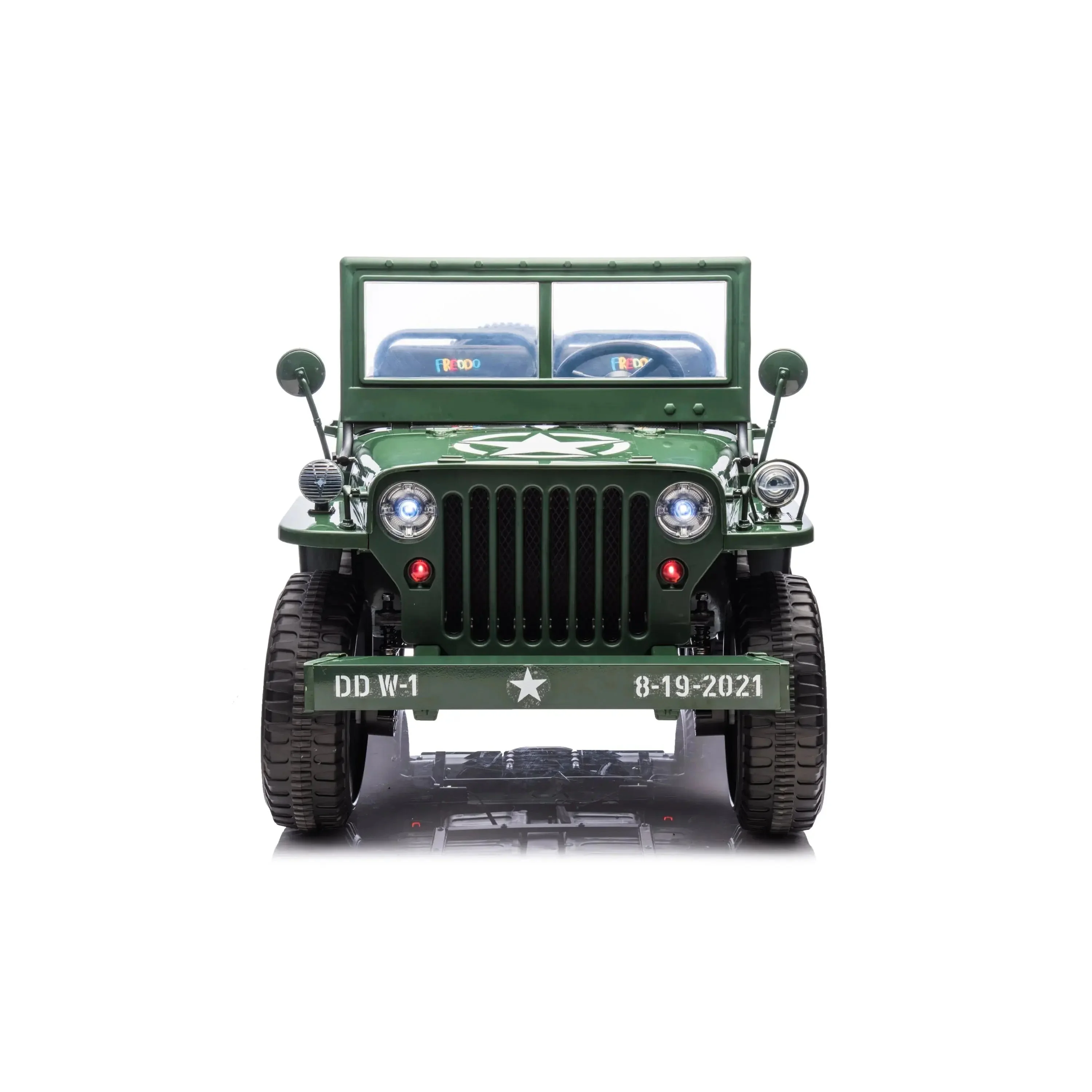 24V Freddo Military Willy Truck 3 Seater Electric Ride on