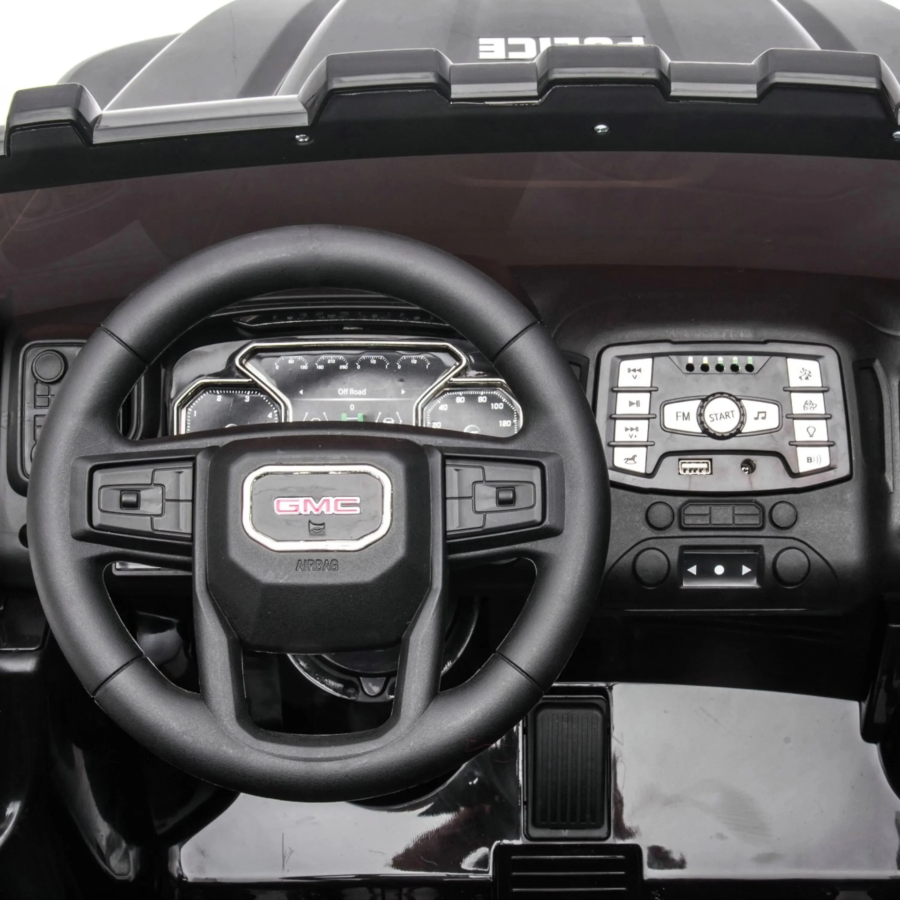 3830-24v-gmc-sierra-denali-2-seater-police-ride-on-truck-7.webp 24V GMC Sierra Denali 2 Seater Police Ride-On Truck