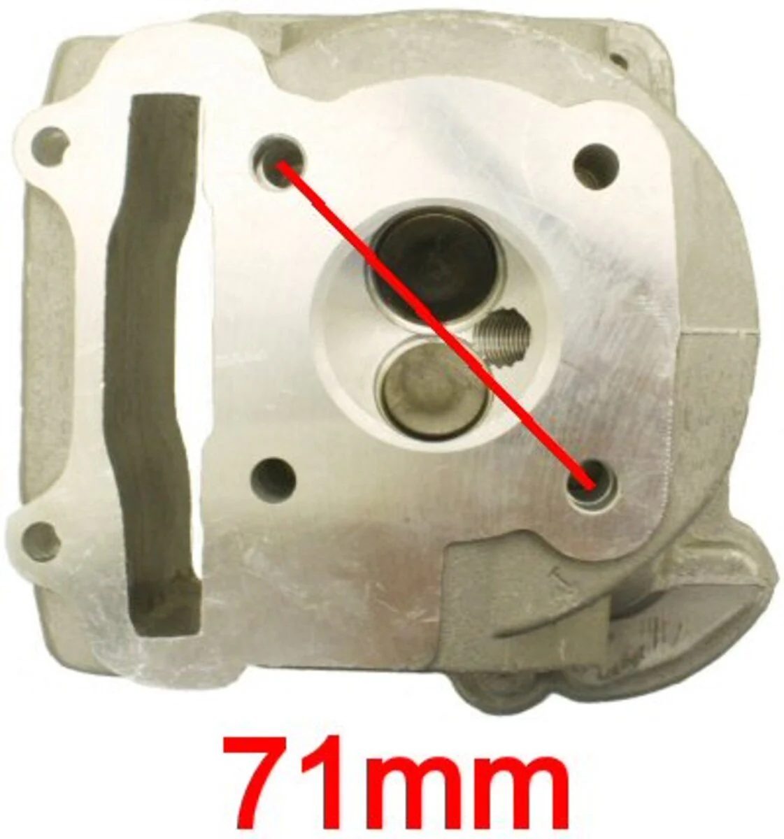 50cc QMB139 Non-Emissions Head - 64mm Valves