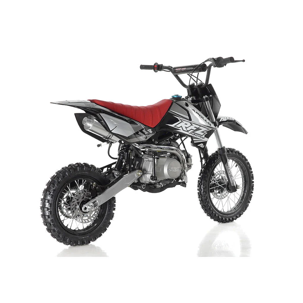 Apollo 125cc X5 Dirt Bike, 4-Speed Manual, 14/12 inch Wheels, Age 8 and up