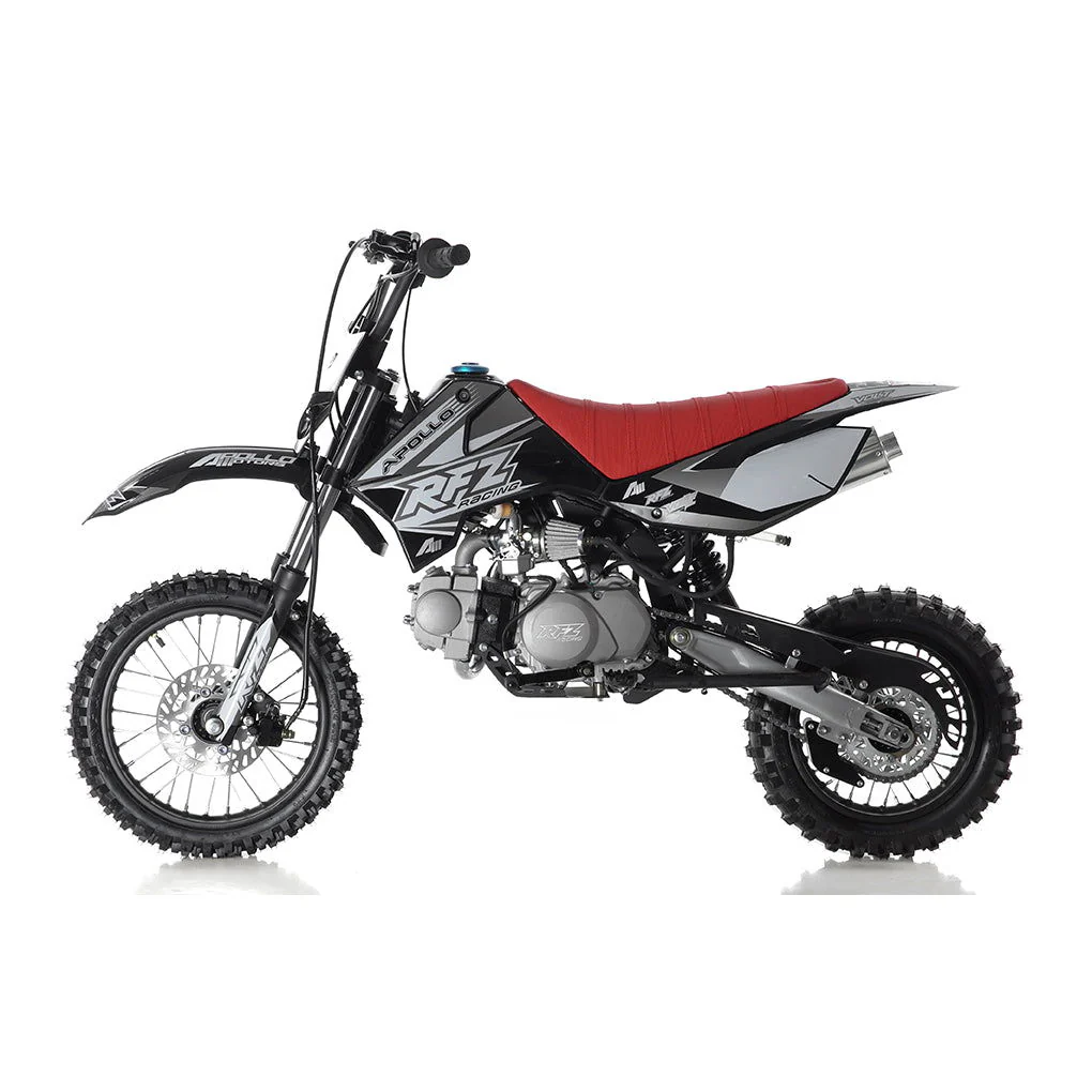 Apollo 125cc X5 Dirt Bike, 4-Speed Manual, 14/12 inch Wheels, Age 8 and up