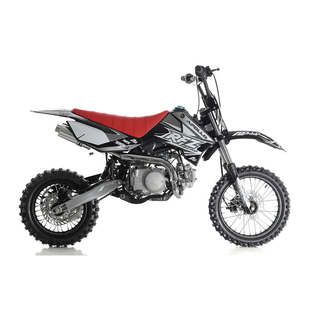 Apollo 125cc X5 Dirt Bike, 4-Speed Manual, 14/12 inch Wheels, Age 8 and up