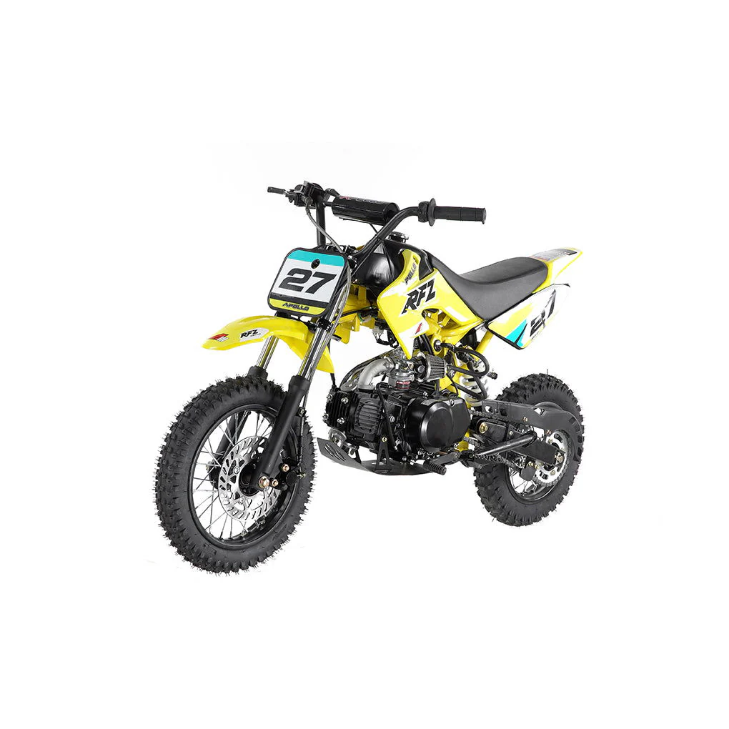 Apollo DB28 110cc Dirt Bike, 4-Speed Automatic, Electric Start, 12/10 inch Wheels, Ages 8 and up