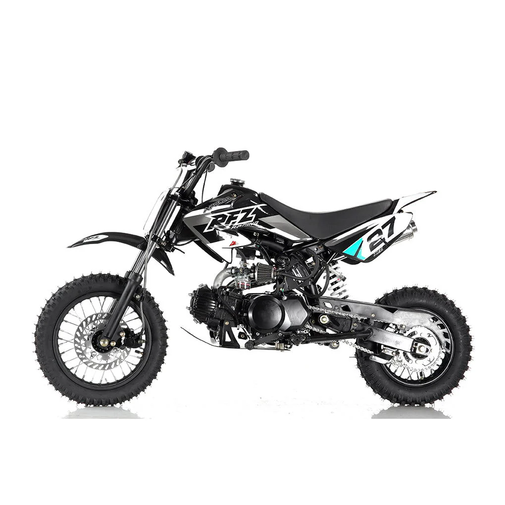 Apollo DB28 110cc Dirt Bike, 4-Speed Automatic, Electric Start, 12/10 inch Wheels, Ages 8 and up