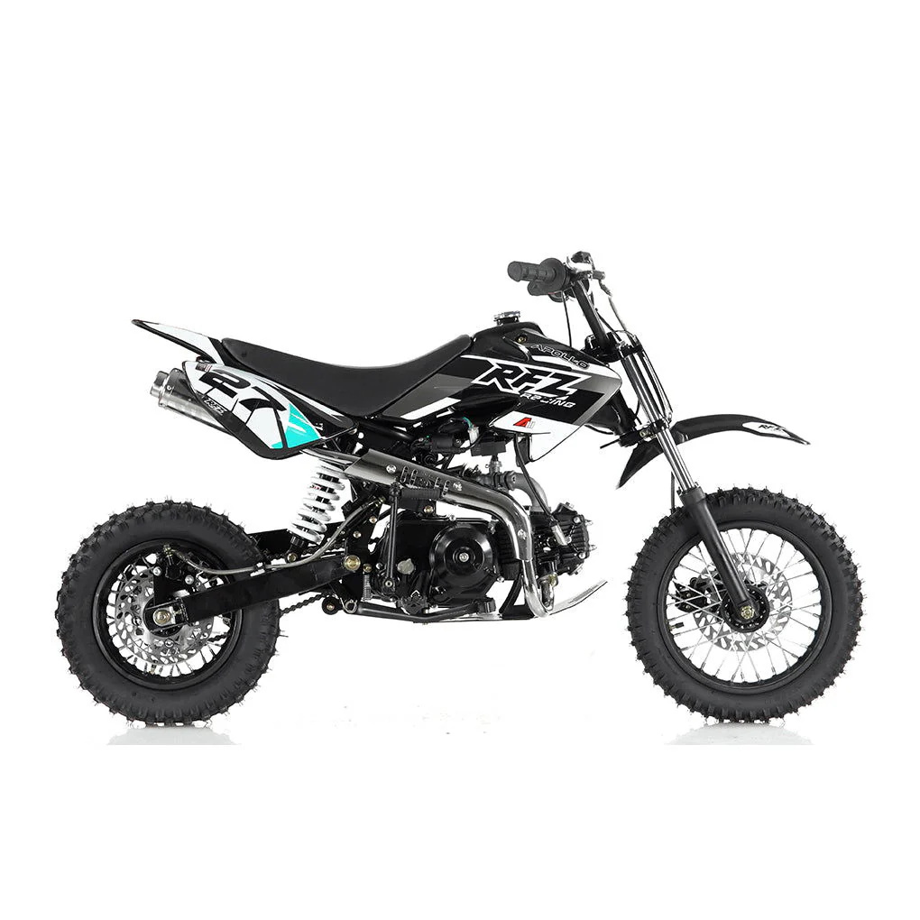 Apollo DB28 110cc Dirt Bike, 4-Speed Automatic, Electric Start, 12/10 inch Wheels, Ages 8 and up