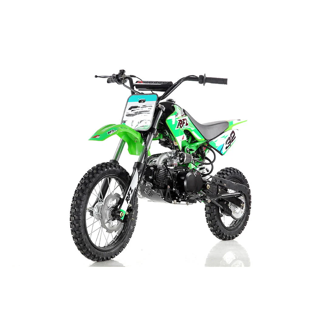 Apollo DB32 110cc Kids Dirt Bike, 4-Speed Semi-Automatic, 14/12 inch Wheels, Ages 8 and up