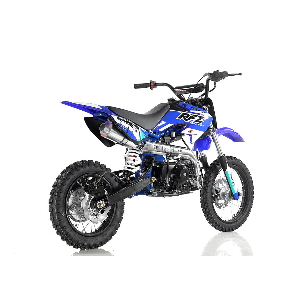 Apollo DB32 110cc Kids Dirt Bike, 4-Speed Semi-Automatic, 14/12 inch Wheels, Ages 8 and up