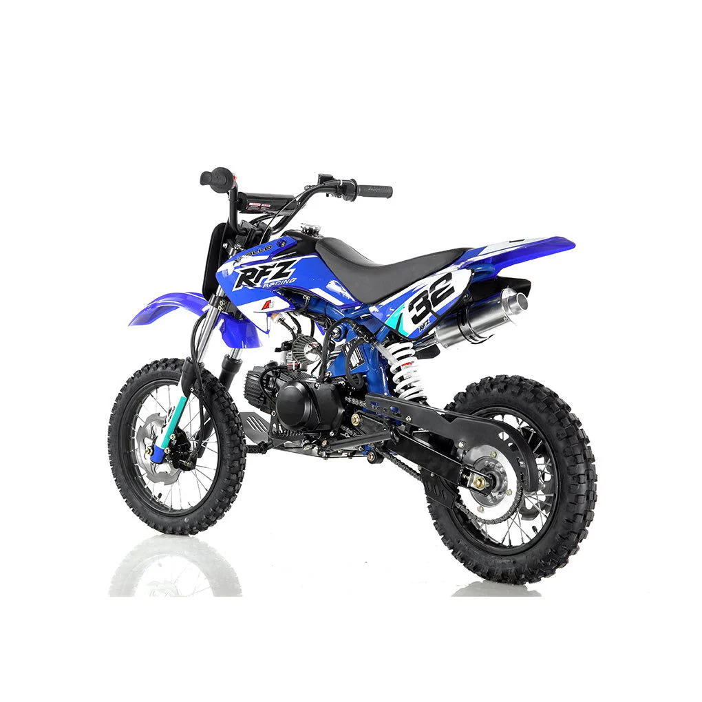 Apollo DB32 110cc Kids Dirt Bike, 4-Speed Semi-Automatic, 14/12 inch Wheels, Ages 8 and up